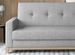 Canapé lit 3 places tissu gris clair et pieds en bois de hêtre Saline 216 cm - Photo n°2