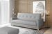 Canapé lit 3 places tissu gris clair et pieds en bois de hêtre Saline 216 cm - Photo n°21