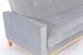 Canapé lit 3 places tissu gris et pieds en bois de hêtre Saline 216 cm - Photo n°9
