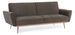 Canapé lit 3 places tissu polyester marron Amanda - Photo n°1