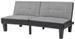 Canapé lit réglable tissu gris et noir Calvin - Photo n°1