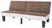 Canapé lit réglable tissu marron et blanc Calvin - Photo n°1