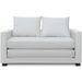 Canapé lit simili cuir blanc Maryote - Photo n°1