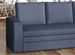 Canapé lit tissu bleu turquin avec coffre de rangement Liverna 220 cm - Photo n°3