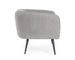 Canapé moderne 2 places tissu doux bouclé gris et pieds acier noir Kadole 126 cm - Photo n°3