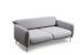 Canapé moderne 3 places tissu gris clair et pieds métal noir Kezila 214 cm - Photo n°3