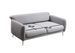Canapé moderne 3 places tissu gris clair et pieds métal noir Kezila 214 cm - Photo n°6