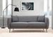 Canapé moderne 3 places tissu gris et pieds métal noir Kezila 214 cm - Photo n°2