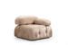 Canapé modulable velours beige 4 places avec pouf Noah - Photo n°5