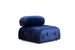 Canapé modulable velours bleu foncé 4 places avec pouf Noah - Photo n°5