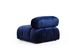 Canapé modulable velours bleu foncé 4 places avec pouf Noah - Photo n°6