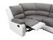 Canapé panoramique avec relaxation manuel simili cuir blanc et microfibre gris Spaco - Photo n°8