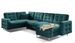 Canapé panoramique convertible ANSKA en velours avec pieds en bois naturel – 325 cm - Photo n°1