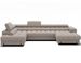 Canapé panoramique convertible avec têtières réglables FUZIAN – Tissu 358 cm - Photo n°1