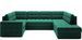 Canapé panoramique convertible BLOOM en velours capitonné avec coffre – 299 cm - Photo n°1
