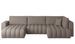 Canapé panoramique convertible BOSTON en tissu capitonné – 350 cm - Photo n°1