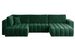 Canapé panoramique convertible BOSTON en tissu capitonné – 350 cm - Photo n°1