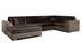 Canapé panoramique convertible DIANO en velours – 338 cm - Photo n°1