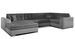 Canapé panoramique convertible DIANO en velours – 338 cm - Photo n°1