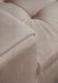 Canapé panoramique convertible droit tissu doux brillant beige matelassé Bonty 340 cm - Photo n°9