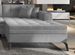 Canapé panoramique convertible droit tissu doux brillant gris matelassé Bonty 340 cm - Photo n°2