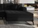 Canapé panoramique convertible droit tissu noir matelassé Bonty 340 cm - Photo n°2