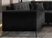 Canapé panoramique convertible droit tissu doux noir matelassé Bonty 340 cm - Photo n°3