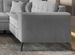 Canapé panoramique convertible gauche tissu doux brillant gris matelassé Bonty 340 cm - Photo n°2