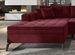 Canapé panoramique convertible gauche tissu bordeaux matelassé Bonty 340 cm - Photo n°4