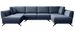 Canapé panoramique convertible LARGOS en tissu – 362 cm - Photo n°1