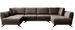 Canapé panoramique convertible LARGOS en velours – 352 cm - Photo n°1