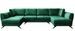 Canapé panoramique convertible LARGOS en velours – 352 cm - Photo n°1