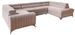 Canapé panoramique convertible LOUVE tissu - Rangement et têtières réglables - Photo n°1