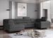 Canapé panoramique convertible SKADA en tissu avec coffre et têtières réglables – 336 cm - Photo n°1