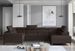 Canapé panoramique convertible SKADA en tissu avec coffre et têtières réglables – 336 cm - Photo n°1