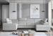 Canapé panoramique convertible SKADA en tissu avec coffre et têtières réglables – 336 cm - Photo n°1