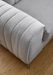 Canapé panoramique convertible tissu beige chiné avec coffre de rangement Louve 340 cm - Photo n°19