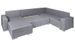 Canapé panoramique convertible tissu gris clair Kary 320 cm - Photo n°4
