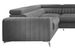 Canapé panoramique convertible velours gris avec coffre de rangement Louve 340 cm - Photo n°3