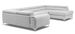 Canapé panoramique convertible velours gris avec coffre de rangement Louve 340 cm - Photo n°17