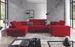 Canapé panoramique convertible velours rouge avec coffre de rangement Triano 342 cm - Photo n°2
