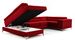 Canapé panoramique convertible velours rouge avec coffre de rangement Triano 342 cm - Photo n°9