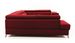 Canapé panoramique convertible velours rouge avec coffre de rangement Triano 342 cm - Photo n°11