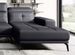 Canapé panoramique design simili cuir noir têtières angle gauche avec accoudoir Stan 350 cm - Photo n°2
