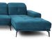 Canapé panoramique design tissu bleu canard têtières angle gauche avec accoudoir Stan 350 cm - Photo n°2