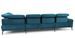 Canapé panoramique design tissu bleu nuit têtières angle droit avec accoudoir Stan 350 cm - Photo n°6
