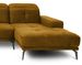 Canapé panoramique design velours jaune têtières angle gauche avec accoudoir Stan 350 cm - Photo n°2