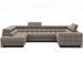 Canapé panoramique en U convertible KARBON avec coffre – Tissu 346 cm - Photo n°1