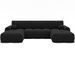 Canapé panoramique en U VANITY convertible – Tissu bouclette & coffre de rangement - 319 cm - Photo n°1