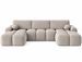 Canapé panoramique en U VANITY convertible – Tissu bouclette & coffre de rangement - 319 cm - Photo n°1